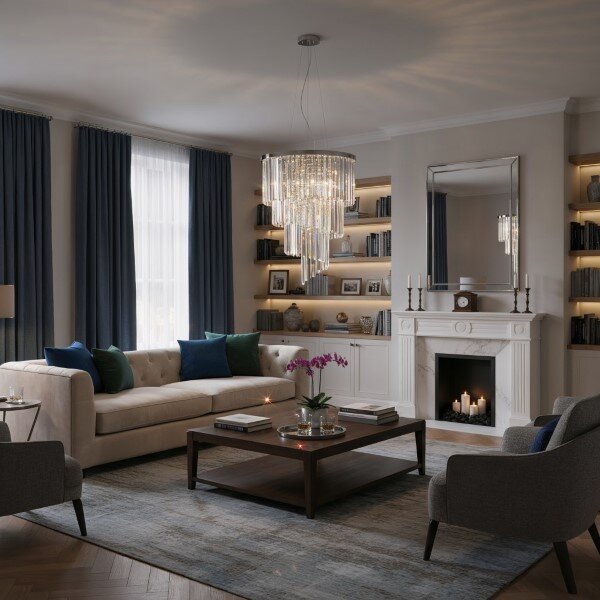 Závěsné svítidlo / Luster Ideal lux 166247 CARLTON SP12 CROMO 12xE14 40W chrom