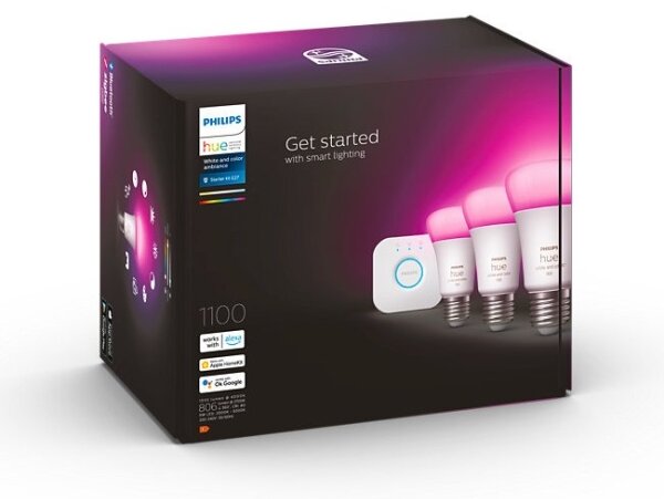 Základní sada Philips Hue WACA 3xE27/9W/230V 2000-6500K + zařízení k propojení