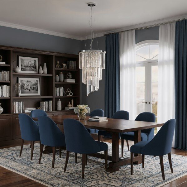 Závěsné svítidlo / Luster Ideal lux 117737 CARLTON SP8 CROMO 8xE14 40W chrom