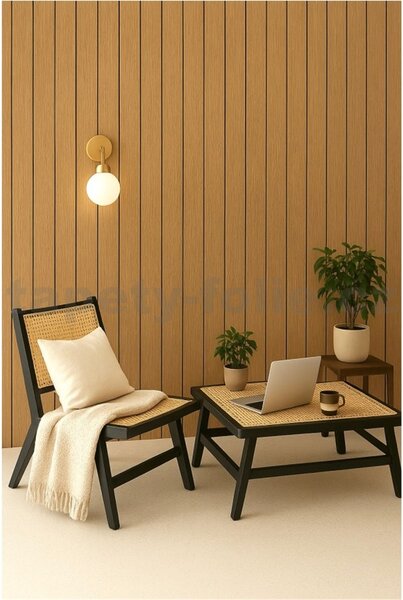 Samolepící lamely na zeď TPW0001037, cena za kus, rozměr 280 cm x 60 cm, hnědé, IMPOL TRADE
