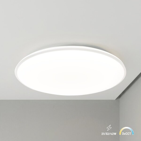 LED Stropní svítidlo HUGO LED/21/32/42W/230V 3000/4000/6500K pr. 45 cm IP54 bílá