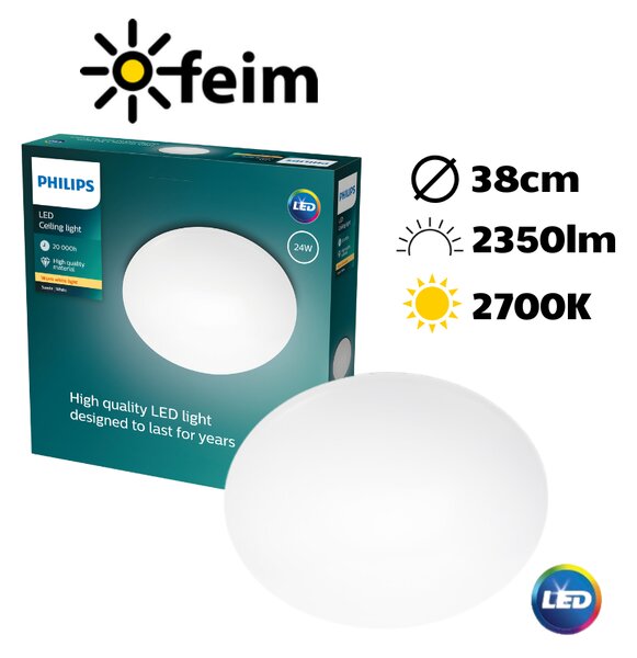 Philips 31802/31/E0 Suede LED stropní svítidlo 4x5,5W=2350lm 2700K