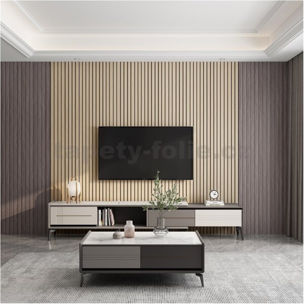 Samolepící lamely na zeď TPW0004002, cena za kus, rozměr 280 cm x 60 cm, béžové, IMPOL TRADE