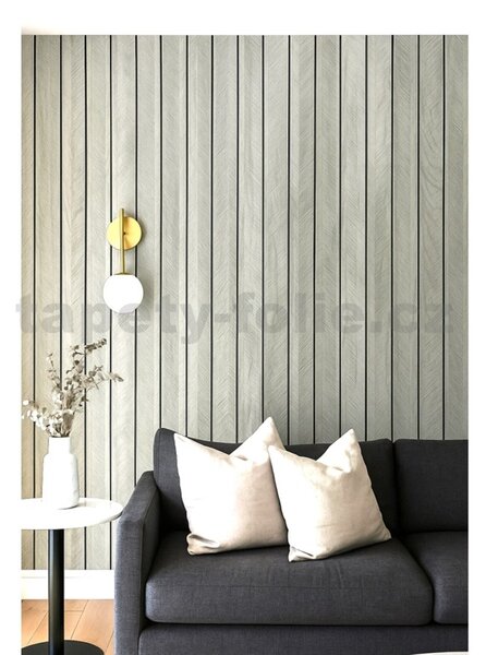 Samolepící lamely na zeď TPW0004006, cena za kus, rozměr 280 cm x 60 cm, světle šedé, IMPOL TRADE