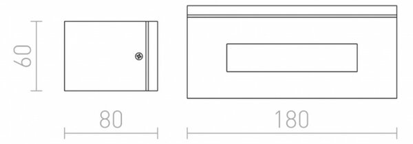 RED - DESIGN RENDL RENDL WOOP nástěnná antracitová 230V R7s 48W IP54 R10439