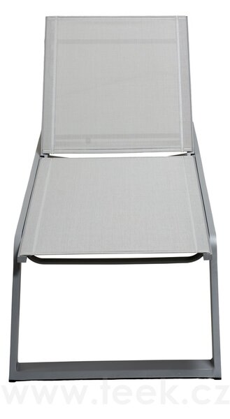 Cane-line Polohovací lehátko Siesta, Cane-line, 205x60x88 cm, rám hliník, textilen Tex grey