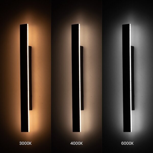 LED Venkovní nástěnné svítidlo WOW LED/11W/230V 3000/4000/6000K 60 cm IP54 černá