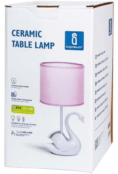 Aigostar - Dětská lampička 1xE14/40W/230V labuť bílá