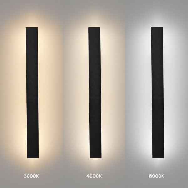 LED Venkovní nástěnné svítidlo WOW LED/11W/230V 3000/4000/6000K 60 cm IP54 černá