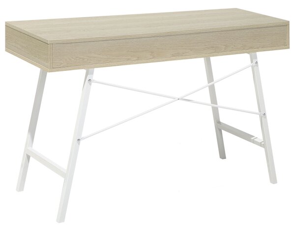 Pracovní stůl CLARITA Světle hnědá 120 cm 48 cm se zásuvkami