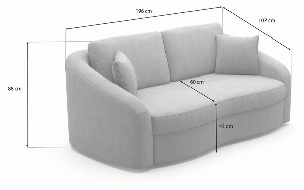 2,5SEDÁK, textil, lilková Sit & More - Pohovky, Online Only