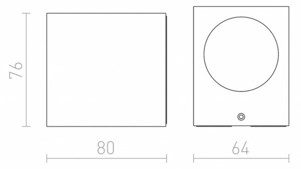 RED - DESIGN RENDL RENDL KUBI I antracitová 230V LED 3W 56° IP54 3000K R12021