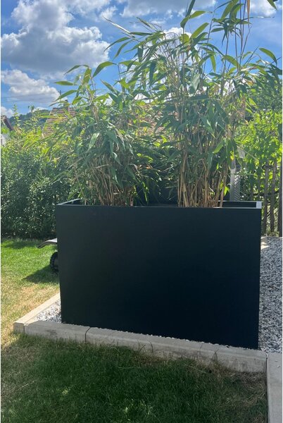 Květináč ELEMENTO, sklolaminát, šířka 117 cm, antracit