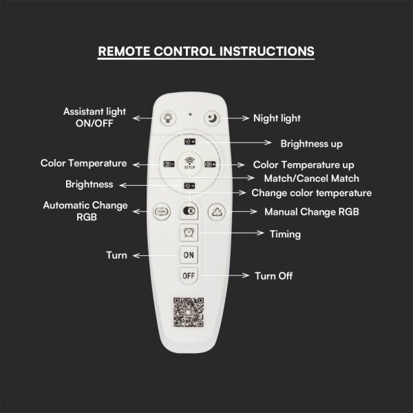LED Stmívatelný přisazený lustr LED/45W/230V 3000-6500K + DO