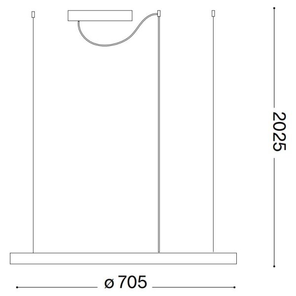 Ideal Lux - LED Lustr na lanku ORACLE SLIM LED/37W/230V 3000K pr. 70 cm bílá