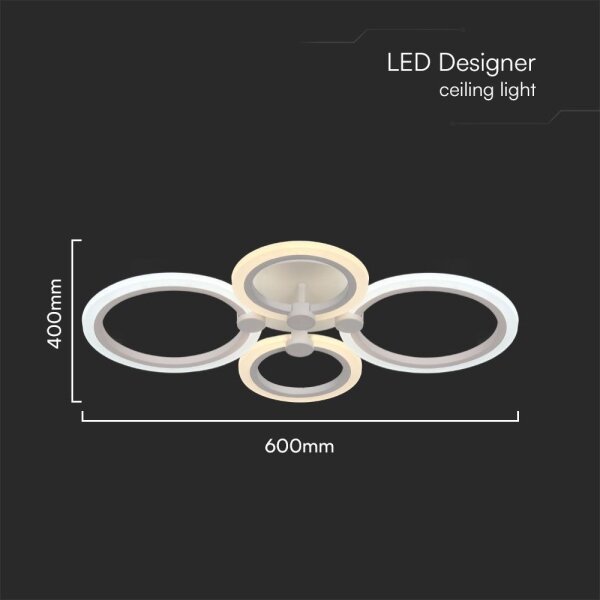 LED Stmívatelný přisazený lustr LED/45W/230V 3000-6500K + DO