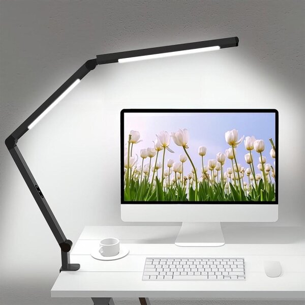 LED Stmívatelná dotyková stolní lampa LED/12W/230V 3000-6500K CRI 92 černá