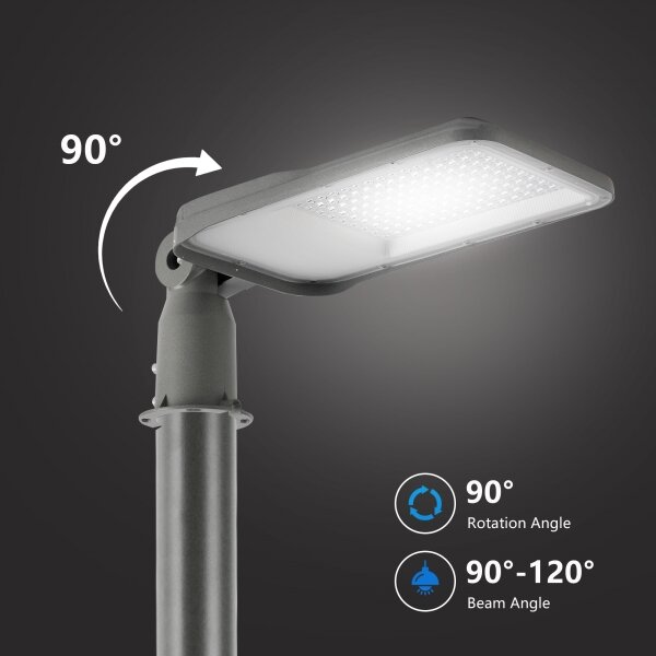 Brilagi-LED Venk. lampa se sloupem a kl. 3 m URBANLIGHT LED/100W/230V šedá IP65