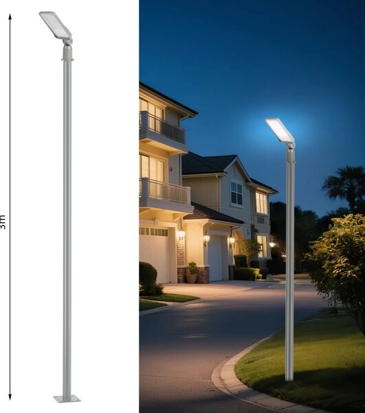 BRILAGI -LED Venk. lampa se sloupem a kl. 3 m URBANLIGHT LED/50W/230V šedá IP65