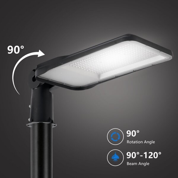 Brilagi-LED Venk. lampa se sloupem a kl. 4 m URBANLIGHT LED/200W/230V černá IP65