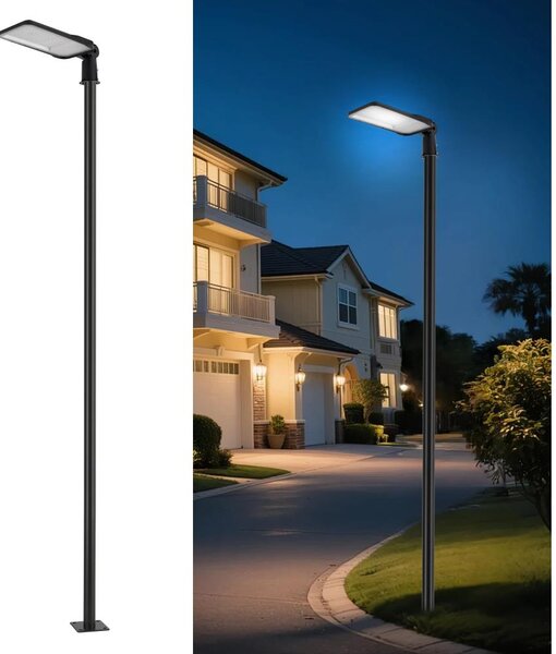 Brilagi-LED Venk. lampa se sloupem a kl. 4 m URBANLIGHT LED/200W/230V černá IP65