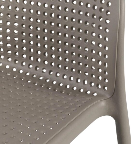 Nardi Šedo hnědá plastová barová židle Lido Mini 65 cm