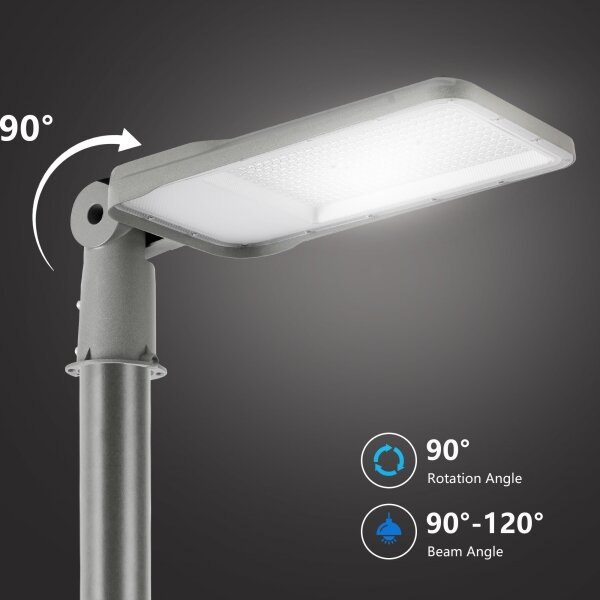 Brilagi-LED Venk. lampa se sloupem a kl. 3 m URBANLIGHT LED/200W/230V šedá IP65