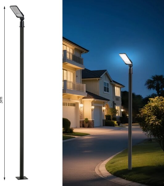 Brilagi -LED Venk. lampa se sloupem a kl. 3 m URBANLIGHT LED/50W/230V černá IP65