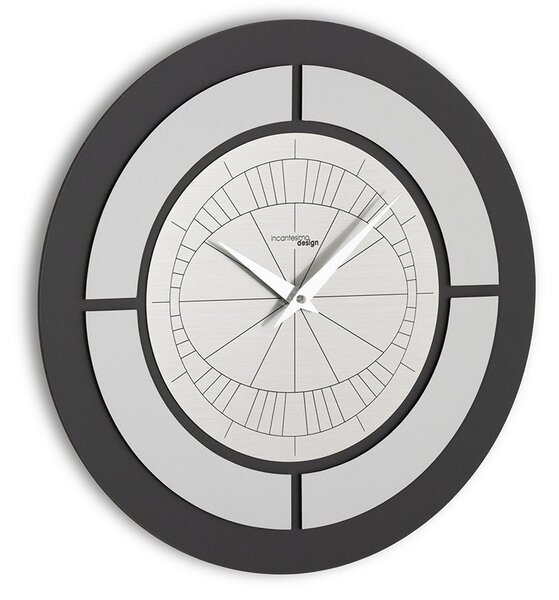 Designové nástěnné hodiny I415GSM dark grey metal IncantesimoDesign 40 cm
