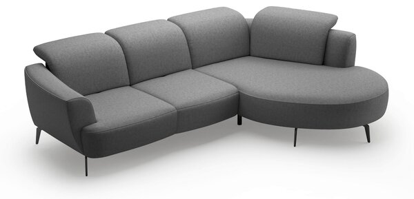 ROHOVÁ SEDAČKA, textil, tmavě šedá Sit & More - Sedací soupravy, Online Only