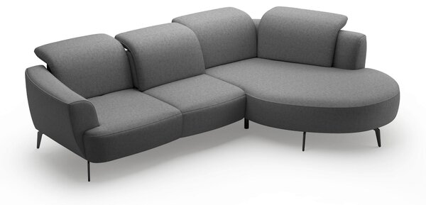 ROHOVÁ SEDAČKA, textil, tmavě šedá Sit & More - Sedací soupravy, Online Only