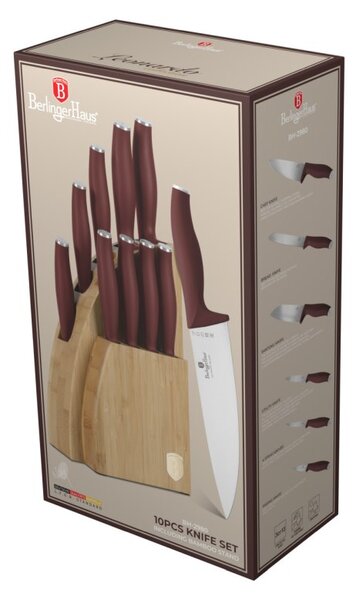 Sada nožů se stojanem BAMBOO 10 ks Leonardo Collection