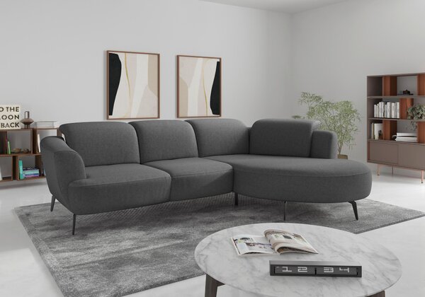 ROHOVÁ SEDAČKA, textil, tmavě šedá Sit & More - Sedací soupravy, Online Only