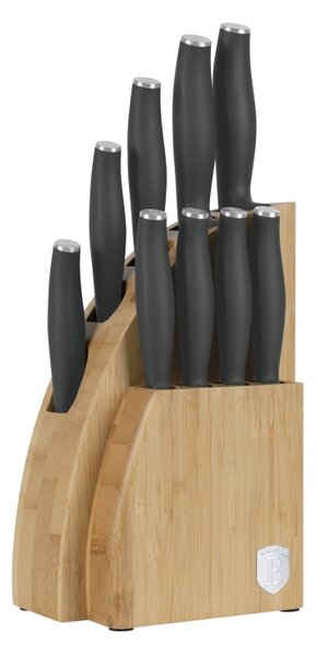 Sada nožů se stojanem BAMBOO 10 ks Antracit Collection