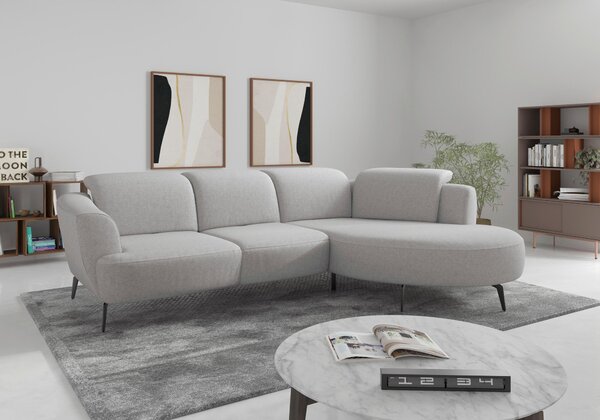 ROHOVÁ SEDAČKA, textil, světle šedá Sit & More - Sedací soupravy, Online Only