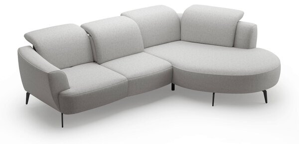 ROHOVÁ SEDAČKA, textil, světle šedá Sit & More - Sedací soupravy, Online Only