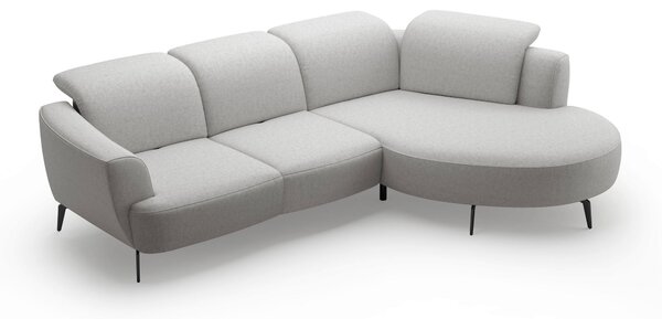 ROHOVÁ SEDAČKA, textil, světle šedá Sit & More - Sedací soupravy, Online Only
