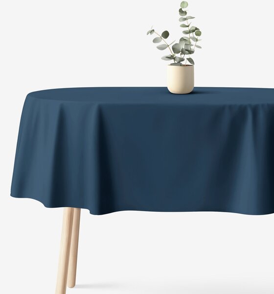 Goldea oválný ubrus 100% bavlněné plátno - námořnický modrý 140 x 200 cm