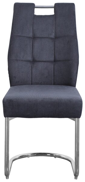 HOUPACÍ ŽIDLE, šedá, barvy chromu Carryhome - Jídelní židle, Online Only