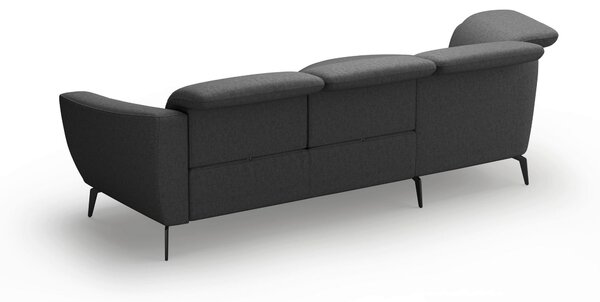 ROHOVÁ SEDAČKA, textil, tmavě šedá Sit & More - Sedací soupravy, Online Only