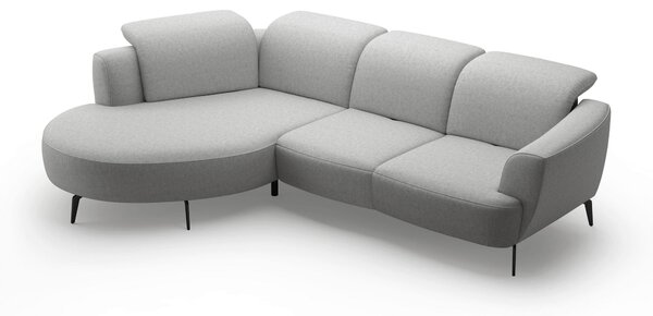 ROHOVÁ SEDAČKA, textil, světle šedá Sit & More - Sedací soupravy, Online Only