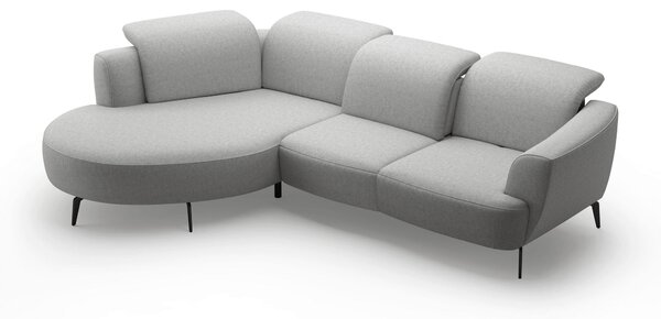 ROHOVÁ SEDAČKA, textil, světle šedá Sit & More - Sedací soupravy, Online Only
