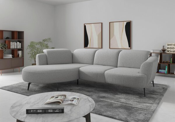 ROHOVÁ SEDAČKA, textil, světle šedá Sit & More - Sedací soupravy, Online Only