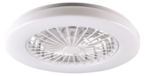 LED Stmívatelné stropní svítidlo s ventilátorem LIBYA LED/48W/230V 3000-6500K+DO
