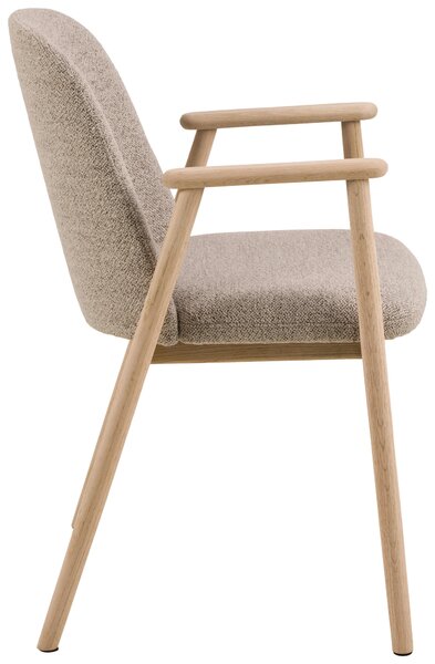 ŽIDLE S PODRUČKAMI, buklé, béžová Livetastic - Jídelní židle, Online Only