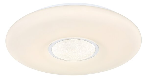 GLOBO Stropní LED svítidlo na dálkové ovládání SULLY, 24W, RGB, duhový efekt, 41cm, kulaté, třpytivý efekt 41367-24