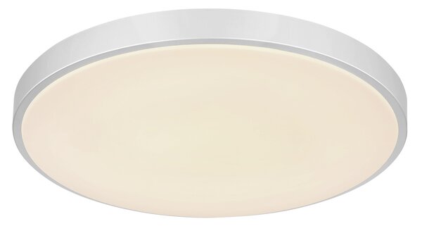 GLOBO Stropní LED svítidlo na dálkové ovládání SONNY, 18W, stmívatelné, 41cm, kulaté, stříbrné 41586-18