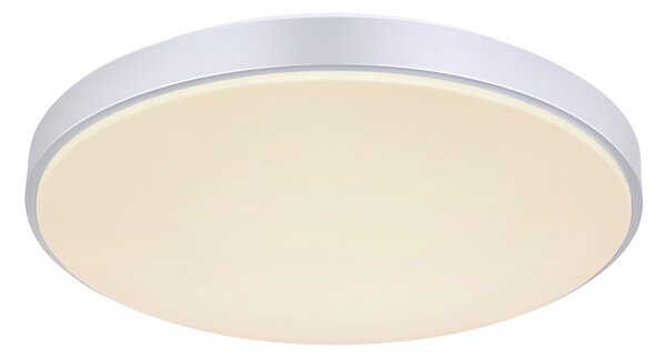 GLOBO Stropní LED svítidlo na dálkové ovládání SONNY, 24W, stmívatelné, 51cm, kulaté, stříbrné 41586-24