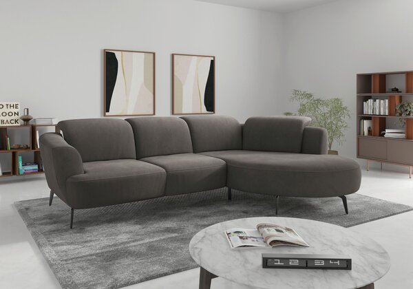 ROHOVÁ SEDAČKA, textil, barvy grafitu Sit & More - Sedací soupravy, Online Only