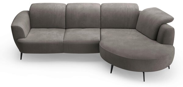 ROHOVÁ SEDAČKA, textil, barvy grafitu Sit & More - Sedací soupravy, Online Only